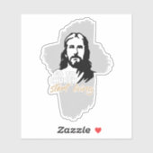 Ga naar de kerk..! Jezus Christus. Christelijke pr Sticker (Vel)