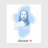 Ga naar de kerk..! Jezus Christus. Christelijke pr Sticker (Vel)