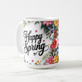 Ga naar de lente: 'HAPPY SPRING' Koffiemok (Voorkant links)