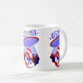 ga naar de loser trump alien ufo koffiemok (Voorkant rechts)