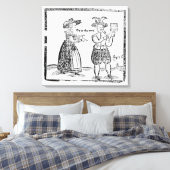 Ga naar de Oorlogen, illustratie van een pamflet s Canvas Afdruk (Insitu (Slaapkamer))