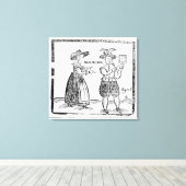 Ga naar de Oorlogen, illustratie van een pamflet s Canvas Afdruk (Insitu (Houten vloer))