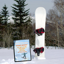 Ga naar de pistes, Snowboard Jongen Verjaardag Kaart