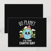 Ga naar de planeet het is je aarddag grappige verj briefkaart (Voorkant / Achterkant)