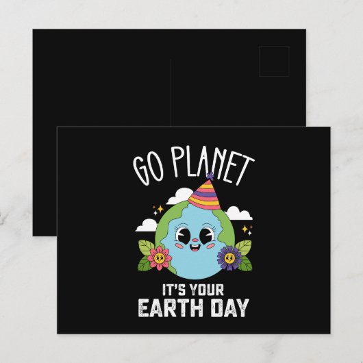 Ga naar de planeet het is je aarddag grappige verj briefkaart (Voorkant / Achterkant)
