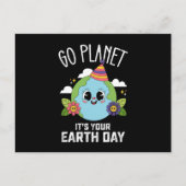 Ga naar de planeet het is je aarddag grappige verj briefkaart (Voorkant)
