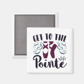 Ga naar de Pointe Ballet Danser Ballerina Magneet (Voorkant / Achterkant)