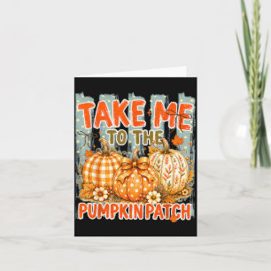 Ga naar de pompoenveld Halloween herfst oogst Kaart