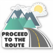 Ga naar de Route Outdoor Adventure Waterproof Sticker (Voorkant)