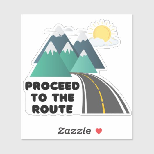 Ga naar de Route Outdoor Adventure Waterproof Sticker (Vel)