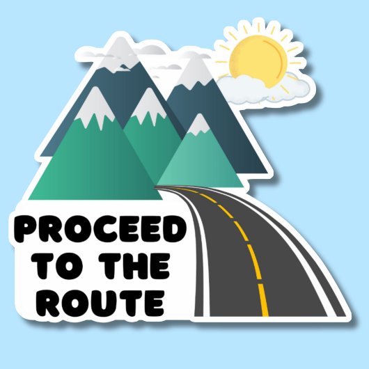 Ga naar de Route Outdoor Adventure Waterproof Sticker