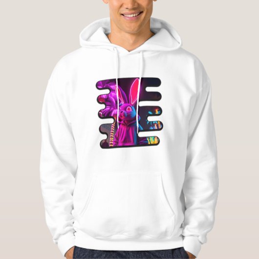 Ga naar de stad met Neon Kash Rabbit Hoodie (Voorkant)