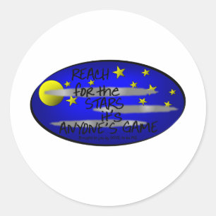 GA NAAR DE STERREN, HET IS IEDERS SPEL RONDE STICKER