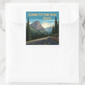 Ga naar de Sun Road Montana Landscape Vierkante Sticker (Tas)