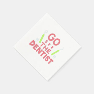 Ga naar de tandarts: Bright Smiles Ahead! T-Shirt Servet