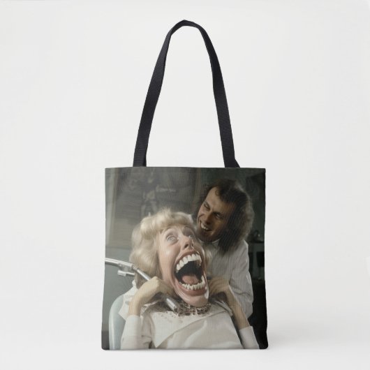 Ga naar de tandarts canvas tas. tote bag (Voorkant)