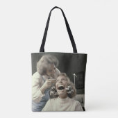 Ga naar de tandarts canvas tas. tote bag (Achterkant)