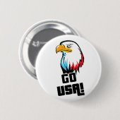 Ga naar de VS! Amerikaanse Adelaar Ronde Button 5,7 Cm (Voorkant /achterkant)