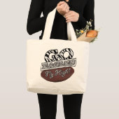 GA NAAR EAGLES! GROTE TOTE BAG (Voorkant (product))