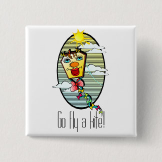 Ga naar een vlieger 7 vierkante button 5,1 cm