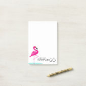 Ga naar flaminGO roze flamingo na notitie Post-it® Notes (Op bureau)