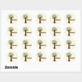 Ga naar Groene Boom Ronde Sticker (Vel)