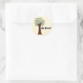 Ga naar Groene Boom Ronde Sticker (Tas)