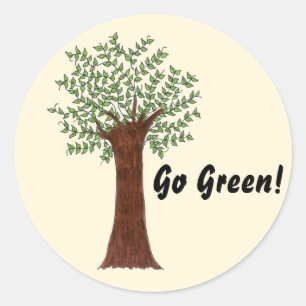 Ga naar Groene Boom Ronde Sticker
