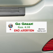 Ga naar groene bumpersticker (Op auto)