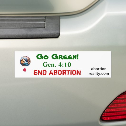 Ga naar groene bumpersticker (Op auto)
