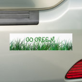 Ga naar groene bumpersticker (Op auto)