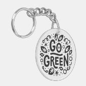 Ga naar groene ecologie quotes sleutelhanger (Voorkant Links)