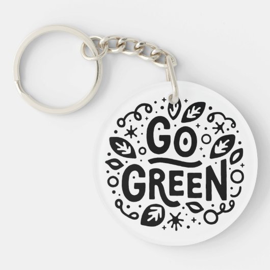 Ga naar groene ecologie quotes sleutelhanger (Voorkant)