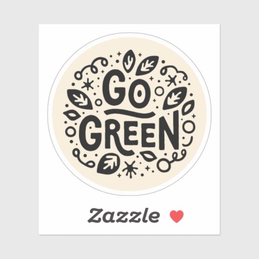 Ga naar groene ecologie quotes sticker (Vel)