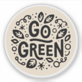 Ga naar groene ecologie quotes sticker (Voorkant)