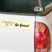 Ga naar Groene Tak met Bladeren Bumpersticker (Op Truck)