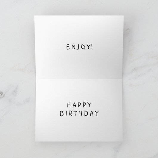 GA NAAR GROTE HOOGTEN OM GELUKKIGE VERJAARDAG TE Z KAART (Binnen)