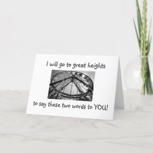 GA NAAR GROTE HOOGTEN OM TE ZEGGEN HAPPY BIRTHDAY KAART