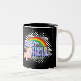GA NAAR HELL Rainbow unicorn mok
