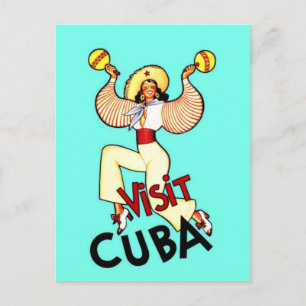 Ga naar het Cubaanse Vintage Travel Briefkaart