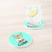 Ga naar het Cubaanse Vintage Travel Zandsteen Onderzetter (Zijkant)