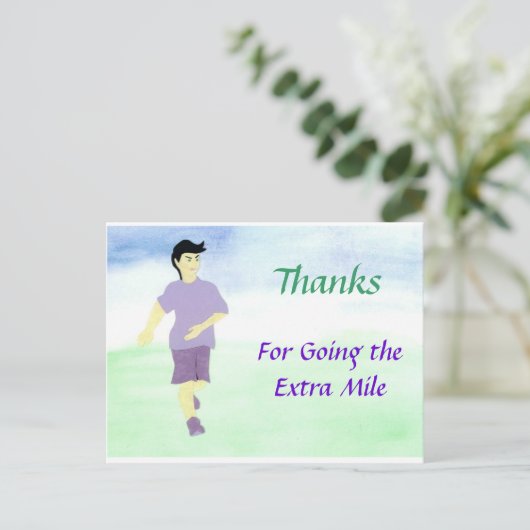 Ga naar het Extra Mile Briefkaart (Staand voorkant)