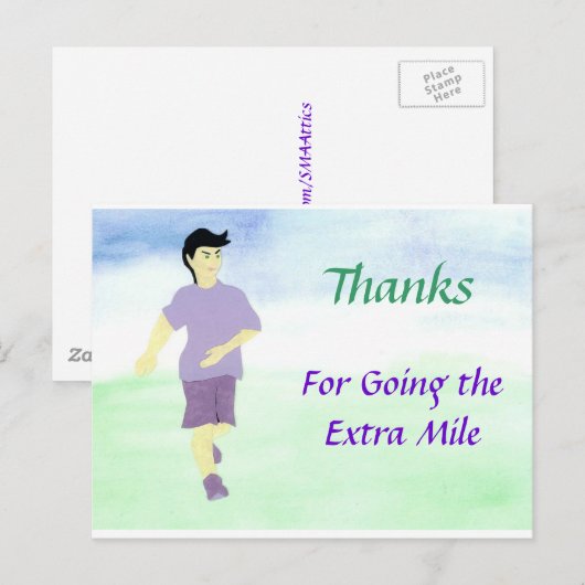 Ga naar het Extra Mile Briefkaart (Voorkant / Achterkant)