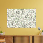 Ga naar het geld canvas print (Insitu (Woonkamer))