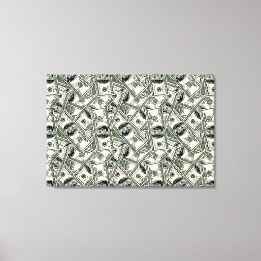 Ga naar het geld canvas print (Voorkant)