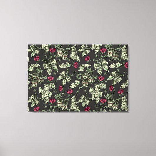 Ga naar het geld canvas print (Voorkant)