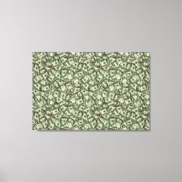 Ga naar het geld canvasprint canvas afdruk