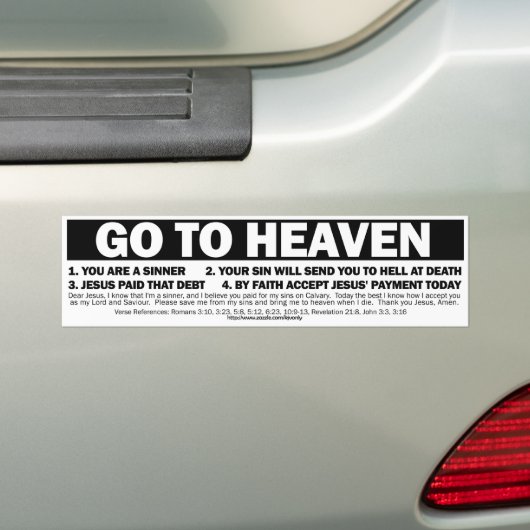 GA NAAR HET HOOFD BUMPERSTICKER (Op auto)