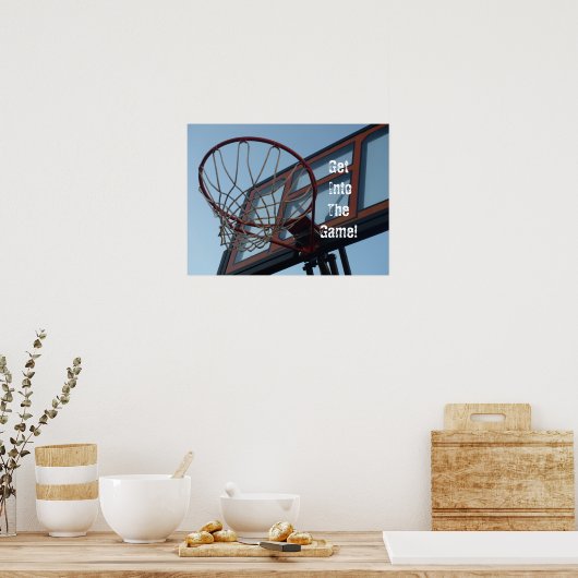 Ga naar het spel! Basketball Poster (Keuken)