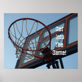 Ga naar het spel! Basketball Poster